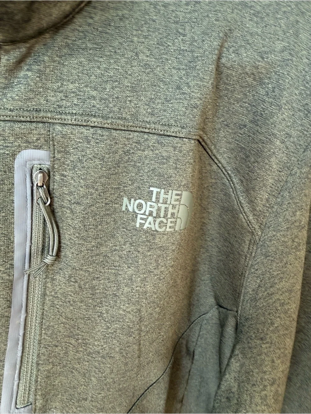The North Face Men’s Olive Green Zip-Front Pullover